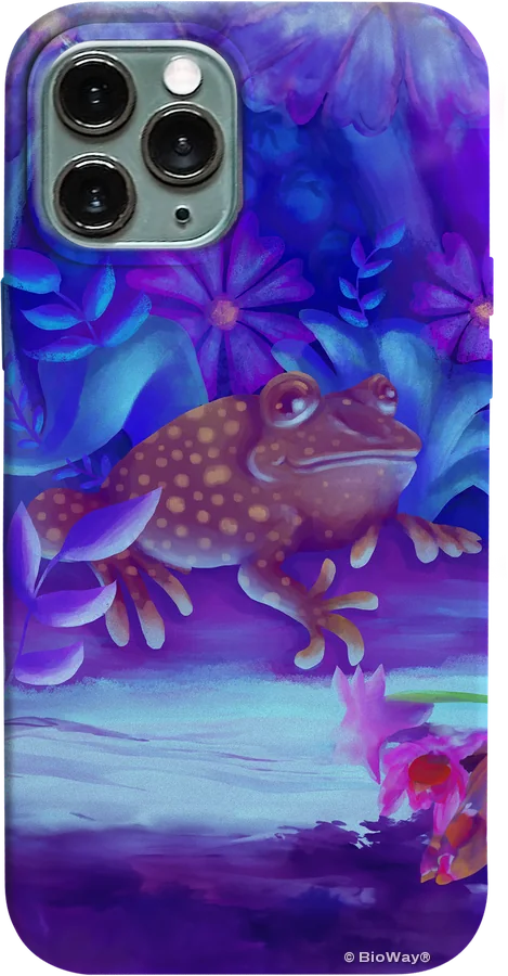 Funda de celular con la pintura de la rana de BioWay